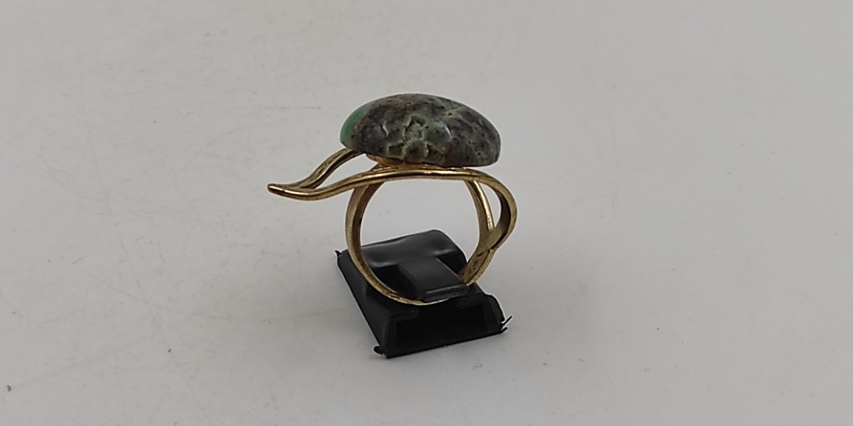 Χειροποίητο δαχτυλίδι  bronze με Σμιστονίτη
