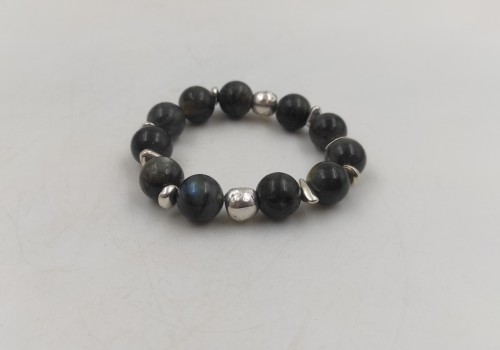 χειροποίητο βραχιόλι με Λαβραδορίτη