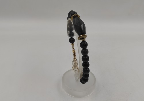 Xειροποίητο βραχιόλι από ατσάλι με Aιματίτη Λαβραδορίτη και Ρουμπίνι Ζωισίτι  Xειροποίητο βραχιόλι από ατσάλι με Aιματίτη Λαβραδορίτη και Ρουμπίνι Ζωισίτι