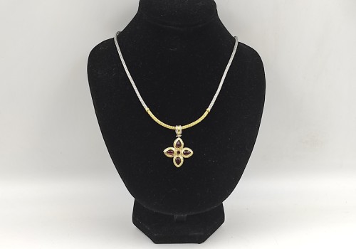 Κολιέ από ασήμι με Ζιργκόν Γρανάδα