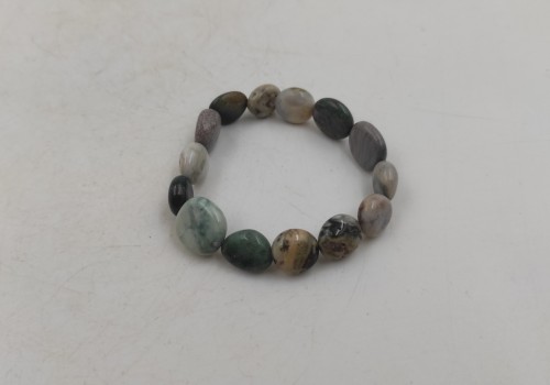 Xειροποίητο βραχιόλι από λάστιχο με Ίασπι Ωκεανού