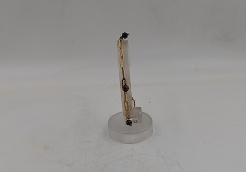 Xειροποίητο βραχιόλι από ατσάλι με Αιματίτη και Μάτι Τίγρη