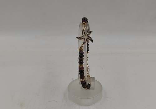 Xειροποίητο βραχιόλι από ατσάλι και Τουρμαλίνη Xειροποίητο βραχιόλι από ατσάλι και Τουρμαλίνη