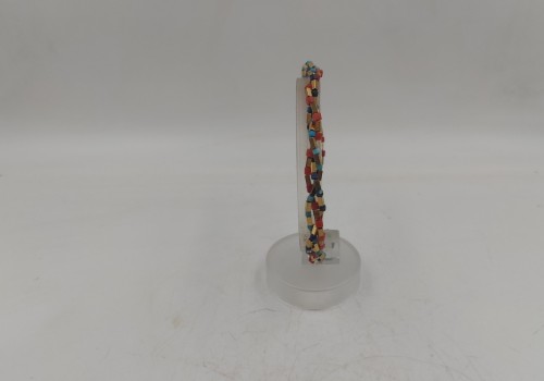 Xειροποίητο βραχιόλι από ατσάλι με Κοράλι, Αζουρίτη, Χαολίτη και Αιματίτη Xειροποίητο βραχιόλι από ατσάλι με Κοράλι, Αζουρίτη, Χαολίτη και Αιματίτη