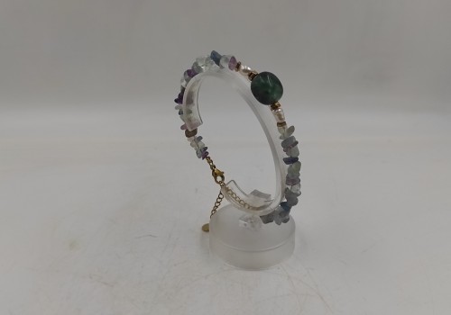 Xειροποίητο βραχιόλι από επίχρυσο ατσάλι με Αβεντουρίνη φθορίτη και Αιματίτη Xειροποίητο βραχιόλι από επίχρυσο ατσάλι με Αβεντουρίνη φθορίτη και Αιματίτη