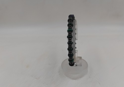 Xειροποίητο βραχιόλι από ατσάλι με Μαλαχίτη Σοδαλίτη και Αιματίτη Xειροποίητο βραχιόλι από ατσάλι με Μαλαχίτη Σοδαλίτη και Αιματίτη