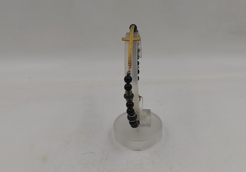 Xειροποίητο βραχιόλι από επίχρυσο ατσάλι με Μαλαχίτη Όνυχα και Αιματίτη Xειροποίητο βραχιόλι από επίχρυσο ατσάλι με Μαλαχίτη Όνυχα και Αιματίτη