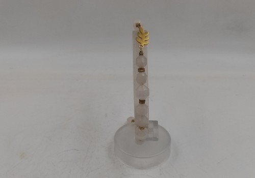 Xειροποίητο βραχιόλι από επίχρυσο ατσάλι με Ροζ Χαλαζία και Αιματίτη Xειροποίητο βραχιόλι από επίχρυσο ατσάλι με Ροζ Χαλαζία και Αιματίτη