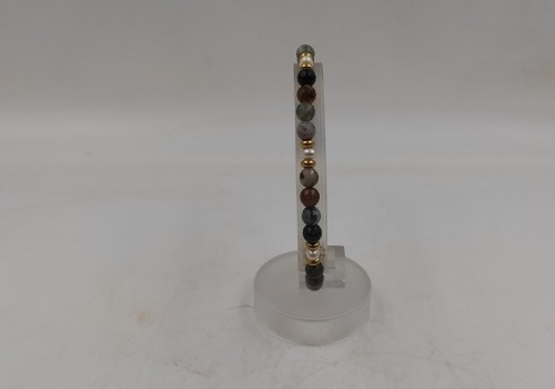 Xειροποίητο βραχιόλι από επίχρυσο ατσάλι με Μαργαριτάρια και Αχάτη Xειροποίητο βραχιόλι από επίχρυσο ατσάλι με Μαργαριτάρια και Αχάτη