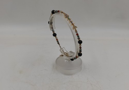 Xειροποίητο βραχιόλι από επίχρυσο ατσάλι με Λαβραδορίτη Γρανάτη Αιματόπετρα και Ρουμπίνη ζωισίτη Xειροποίητο βραχιόλι από επίχρυσο ατσάλι με Λαβραδορίτη Γρανάτη Αιματόπετρα και Ρουμπίνη ζωισίτη