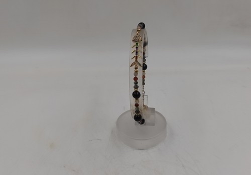 Xειροποίητο βραχιόλι από επίχρυσο ατσάλι με Λαβραδορίτη Γρανάτη Αιματόπετρα και Ρουμπίνη ζωισίτη Xειροποίητο βραχιόλι από επίχρυσο ατσάλι με Λαβραδορίτη Γρανάτη Αιματόπετρα και Ρουμπίνη ζωισίτη