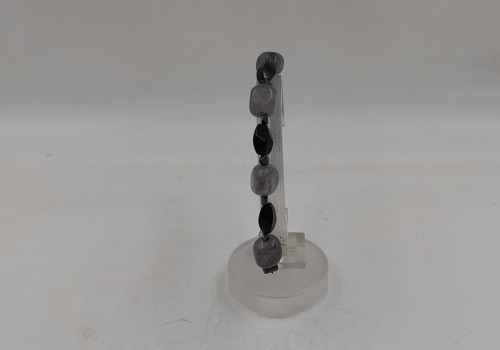 Xειροποίητο βραχιόλι από ατσάλι με Αιματίτη Όνυχα Τουρμαλίνη και Χαλαζία Xειροποίητο βραχιόλι από ατσάλι με Αιματίτη Όνυχα Τουρμαλίνη και Χαλαζία