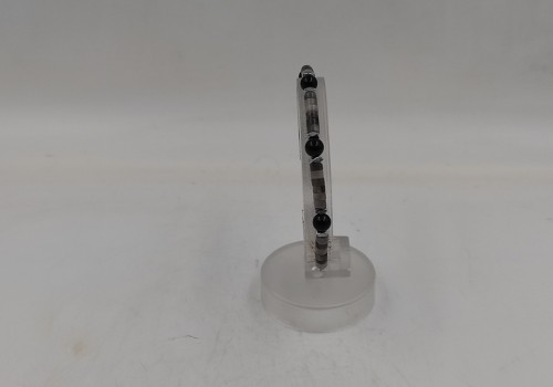 Xειροποίητο βραχιόλι από ατσάλι με Αιματίτη Όνυχα και Ζαντ