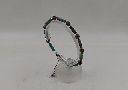 Xειροποίητο βραχιόλι από ατσάλι με Ίασπι και Αιματίτη