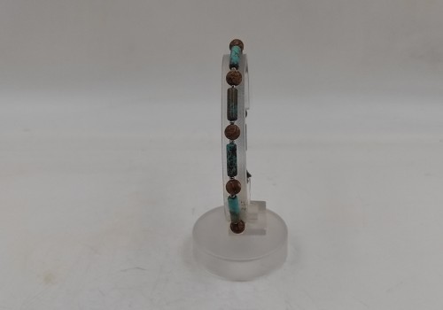 Xειροποίητο βραχιόλι από ατσάλι με Ίασπι και Αιματίτη Xειροποίητο βραχιόλι από ατσάλι με Ίασπι και Αιματίτη