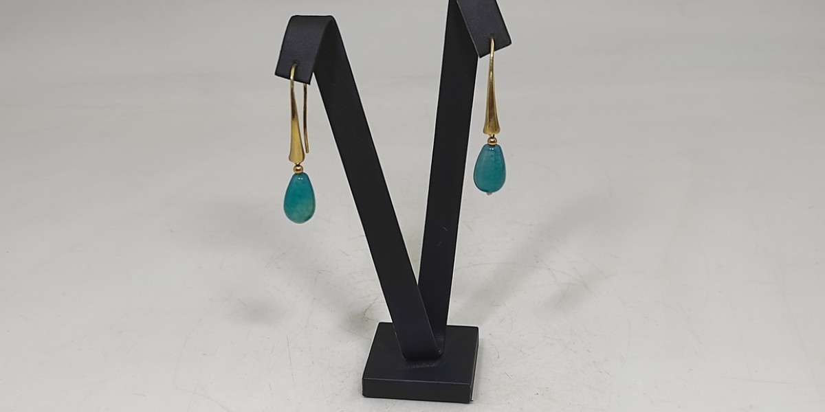 Χειροποίητα σκουλαρίκια από ασήμι 925 επιχρυσωμένο  με Αχάτη