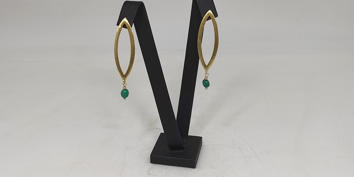 Χειροποίητα σκουλαρίκια από ασήμι 925 επιχρυσωμένο  με Τιρκουάζ