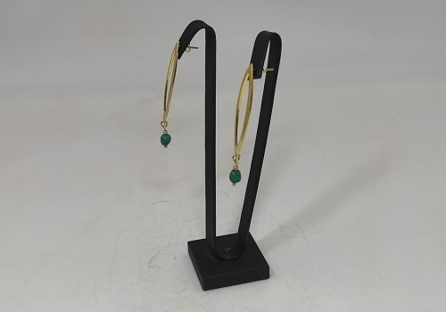 Χειροποίητα σκουλαρίκια από ασήμι 925 επιχρυσωμένο  με Τιρκουάζ