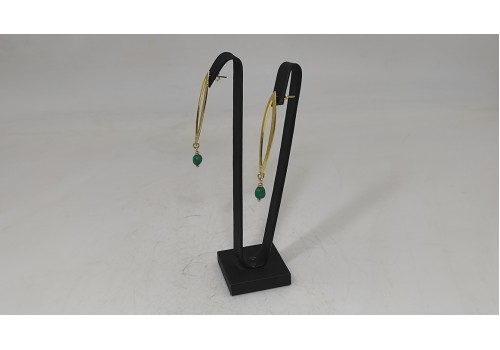 Χειροποίητα σκουλαρίκια από ασήμι 925 επιχρυσωμένο  με Τιρκουάζ