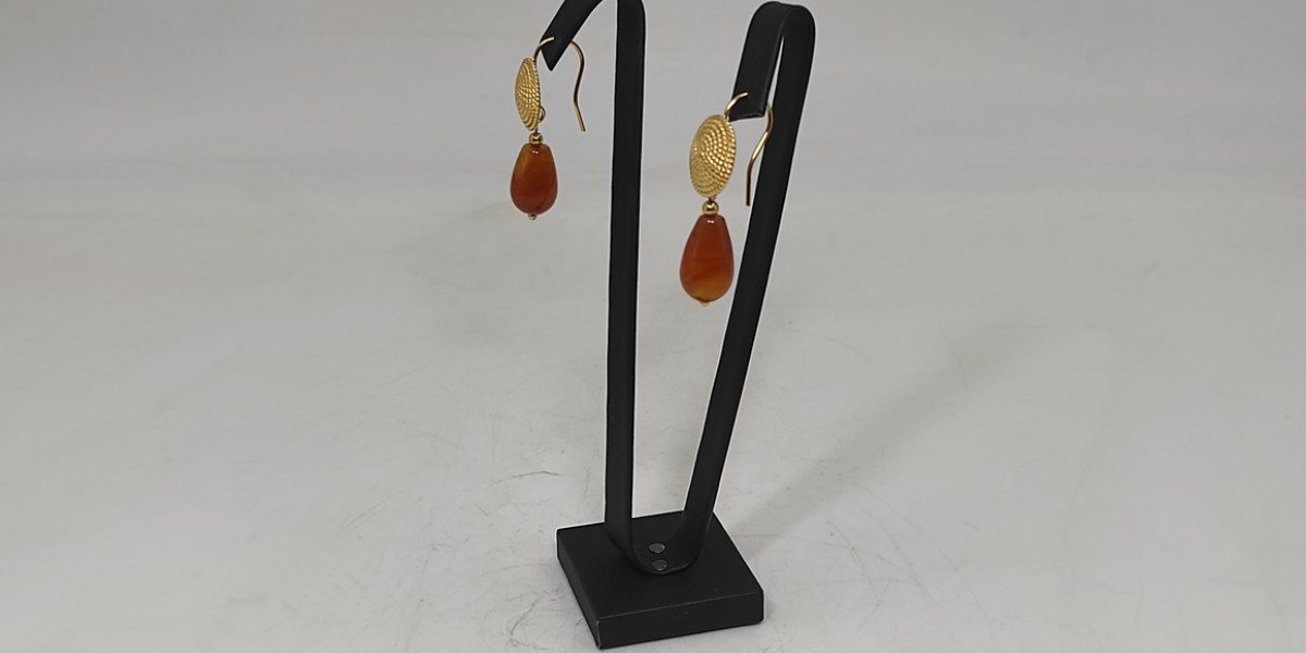 Χειροποίητα σκουλαρίκια από ασήμι 925 επιχρυσωμένο με Αχάτη Χειροποίητα σκουλαρίκια από ασήμι 925 επιχρυσωμένο με Αχάτη