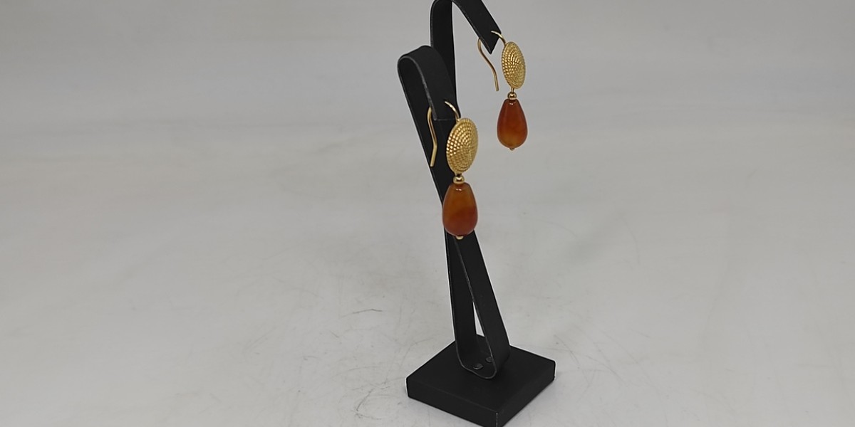 Χειροποίητα σκουλαρίκια από ασήμι 925 επιχρυσωμένο με Αχάτη Χειροποίητα σκουλαρίκια από ασήμι 925 επιχρυσωμένο με Αχάτη