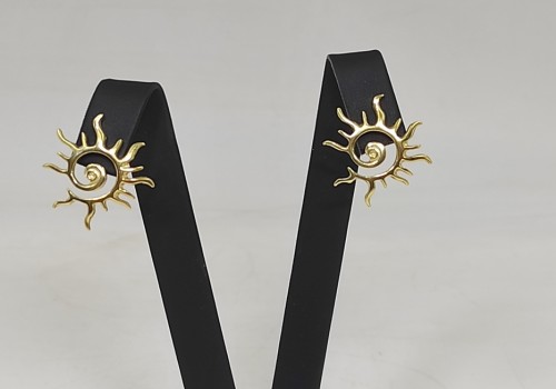 Χειροποίητα σκουλαρίκια από ασήμι 925 επιχρυσωμένο