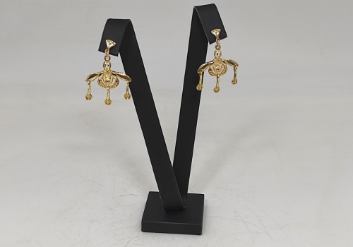 Χειροποίητα σκουλαρίκια από ασήμι 925 επιχρυσωμένο