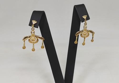 Χειροποίητα σκουλαρίκια από ασήμι 925 επιχρυσωμένο