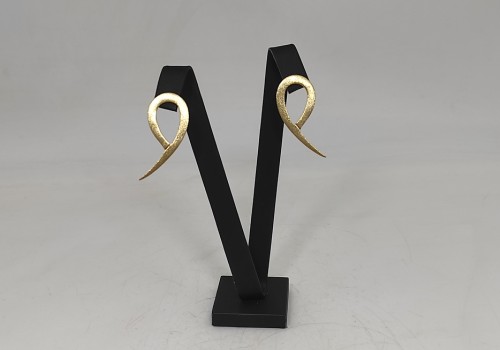 Χειροποίητα σκουλαρίκια από ασήμι 925 επιχρυσωμένο