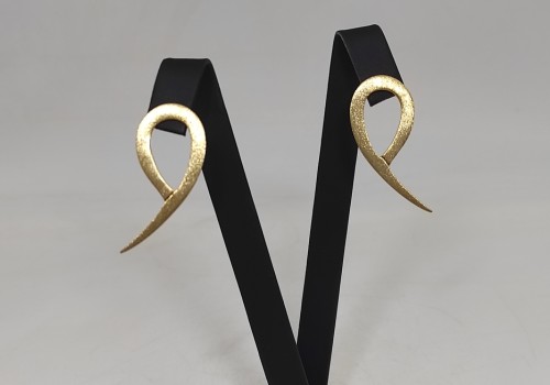 Χειροποίητα σκουλαρίκια από ασήμι 925 επιχρυσωμένο