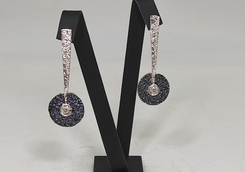 Χειροποίητα σκουλαρίκια από ασήμι 925 με Ζιργκον Χειροποίητα σκουλαρίκια από ασήμι 925 με Ζιργκον