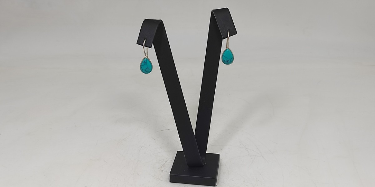 Χειροποίητα σκουλαρίκια από ασήμι 925 με Τιρκουάζ Χειροποίητα σκουλαρίκια από ασήμι 925 με Τιρκουάζ