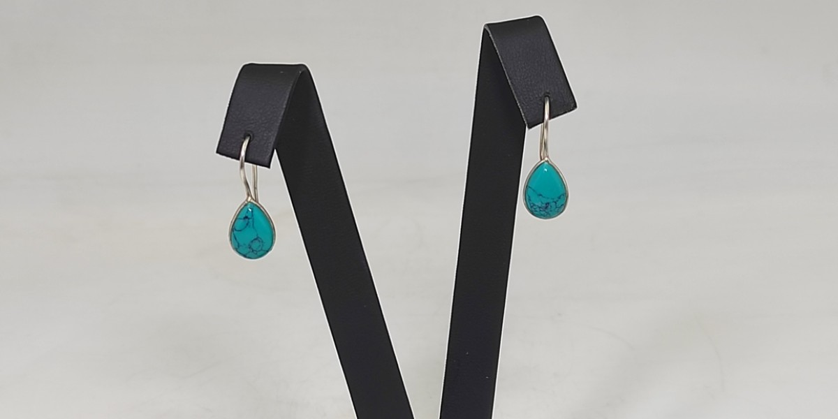 Χειροποίητα σκουλαρίκια από ασήμι 925 με Τιρκουάζ Χειροποίητα σκουλαρίκια από ασήμι 925 με Τιρκουάζ