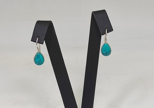 Χειροποίητα σκουλαρίκια από ασήμι 925 με Τιρκουάζ