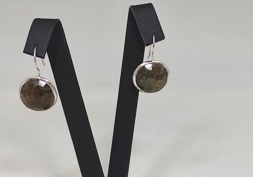 Χειροποίητα σκουλαρίκια από ασήμι 925 με Λαβραδορίτη