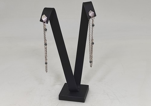 Χειροποίητα σκουλαρίκια από ασήμι 925 με Αιματίτη