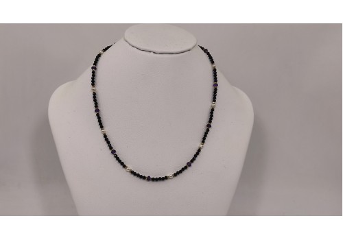 Κολλιέ με Τουρμαλίνη, Αμέθυστο, Αιματίτη & Μαργαριτάρι