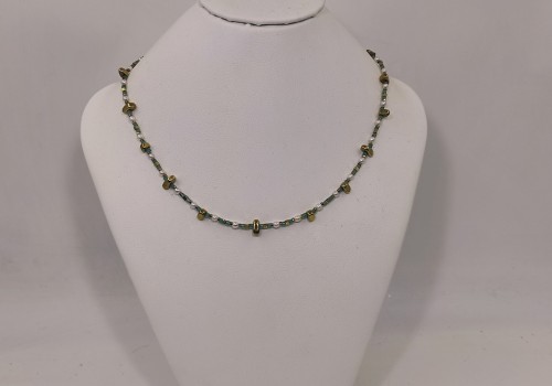 Κολιέ με Μαργαριτάρι, Αραγωνίτης & Αιματίτης