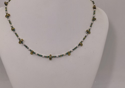 Κολιέ με Μαργαριτάρι, Αραγωνίτης & Αιματίτης