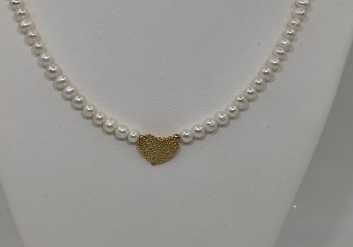 Κολιέ με Μαργαριτάρι – Επίχρυσο Ασήμι 925