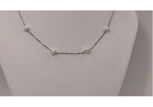 Κολιέ Επίχρυσο Ασήμι 925 με Mother of Pearl