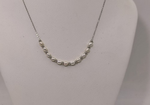 Κολιέ Επίχρυσο Ασήμι 925 με Mother of Pearl