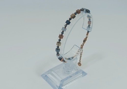 Βραχιόλι Ατσάλι με Αιματίτη