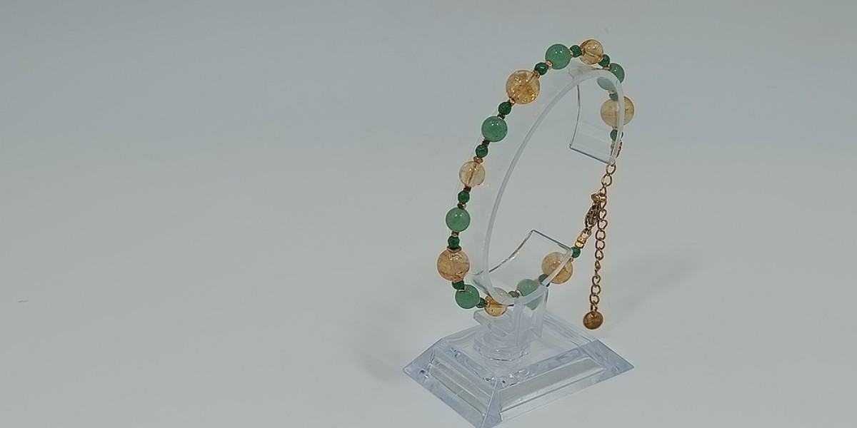 Βραχιόλι Επίχρυσο Ατσάλι με Κίτρινη, Αχάτη, Αβεντουρίνη και Αιματίτη