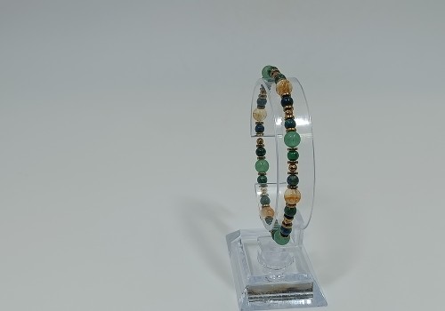 Βραχιόλι με Λάστιχο – Κίτρινη, Αβεντουρίνη & Αιματίτης