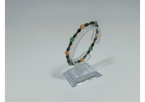 Βραχιόλι με Λάστιχο – Κίτρινη, Αβεντουρίνη & Αιματίτης