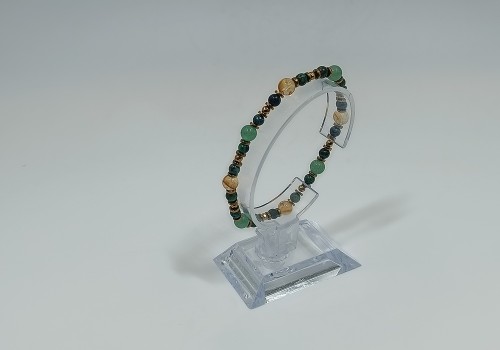 Βραχιόλι με Λάστιχο – Κίτρινη, Αβεντουρίνη & Αιματίτης