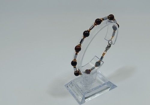 Βραχιόλι Ατσάλι με Μάτι Ταύρου και Αιματίτη