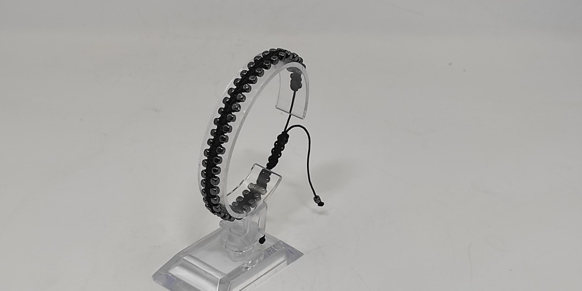 Ανδρικό Βραχιόλι Αιματίτη Μαύρο – Ανθρακί με Αυξομείωση