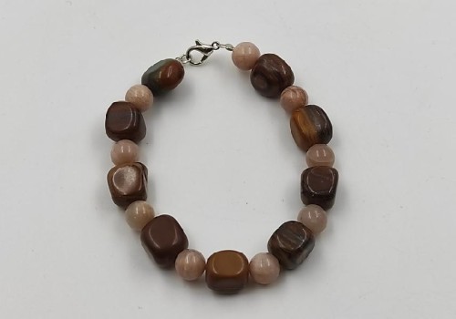 Χειροποίητο βραχιόλι με Ιόλιθο και Ίασπι